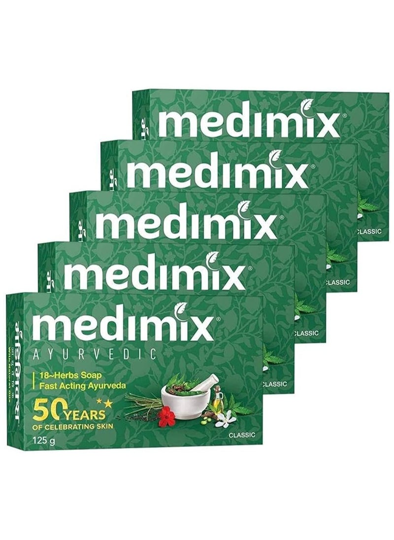 Medimix Classic 18 Herbs Soap 125g x 5 units  - Image 1