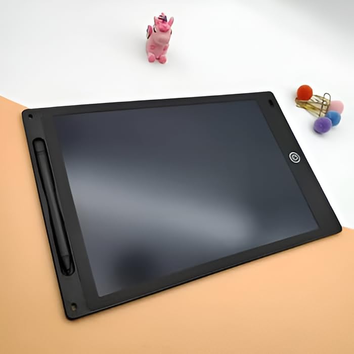 Flinge Big Size LCD Writing Pad 12 Inch Screen, LCD Writing pad, Kids for Boys, for 5+ Years Boys, Drawing Slate, E-Note Pad, Remove Button (Black) - Image 5