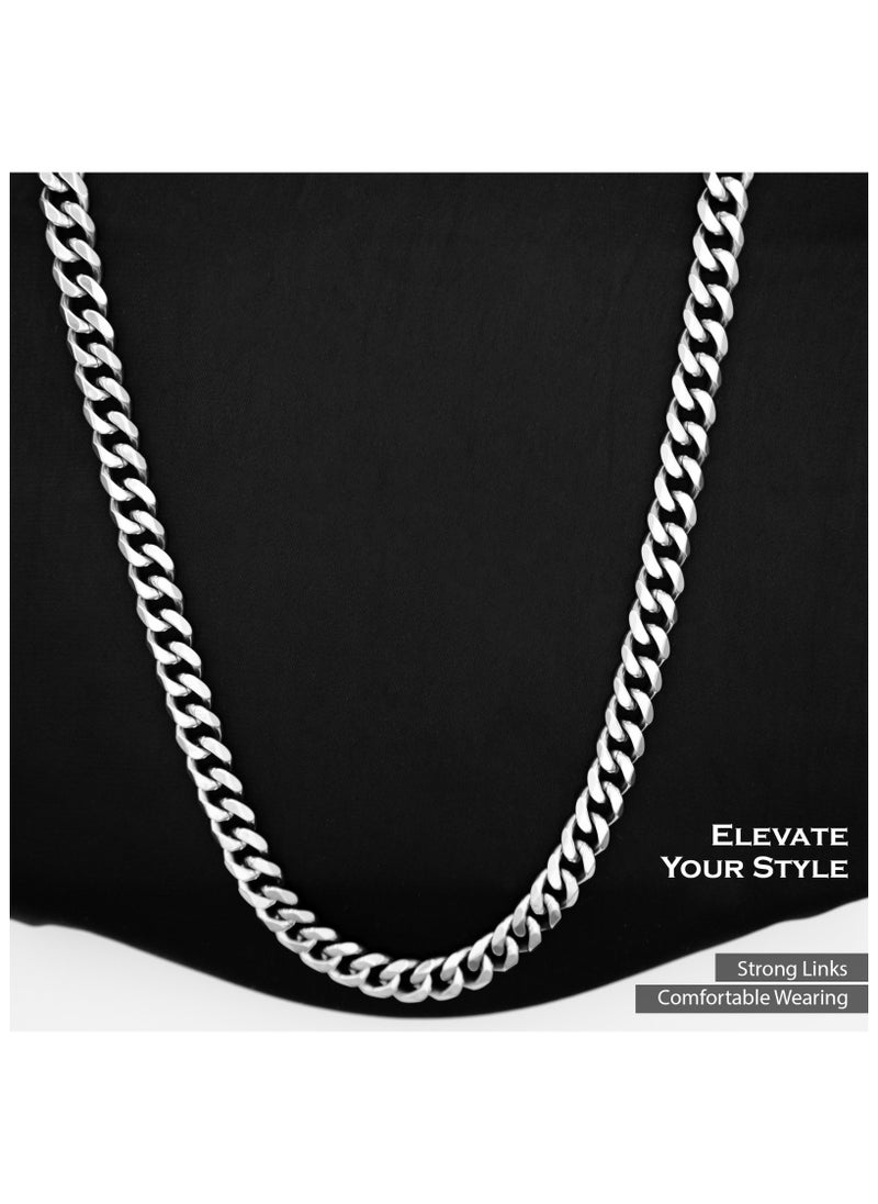 mjuhurat Stainless silver chain 9 mm 55 cm  - Image 1