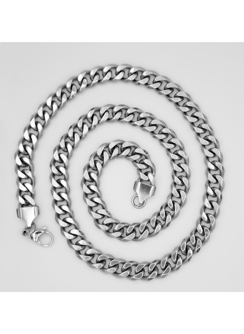 mjuhurat Stainless silver chain 9 mm 55 cm  - Image 2