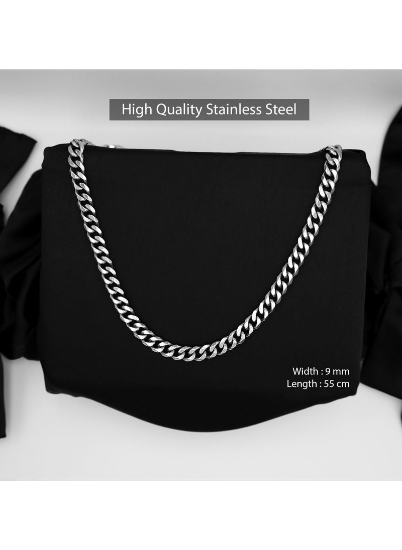 mjuhurat Stainless silver chain 9 mm 55 cm  - Image 4
