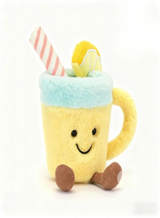 Amuseables Lemonade Plush Toy — Soft Smiling Drink Plush, Cute Home & Desk Decoration - Image 1