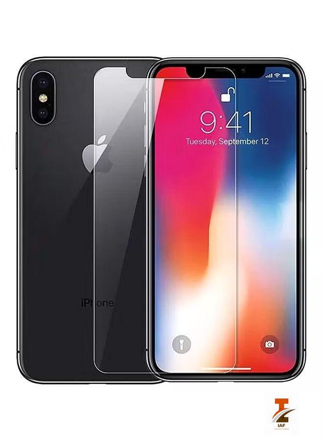 إيف واقي شاشة من الزجاج المقوى لهاتف أبل آيفون XS ماكس شفاف