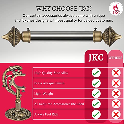 JKC Antique Zinc Alloy Whirl Curtain Brackets and Holders, Curtain Holders for Wall, Curtain Brackets, Curtain Holder, Curtain Rod Holder Golden - 5 Pair (Antique Gold, 6 Pair) - Image 4
