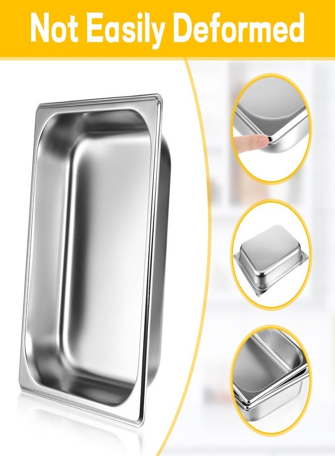 EupHHonycs 4 Pack Half Size Hotel Pans 2.5" Deep 1/2 Size Stainless Steel Steam Table Pan Anti-Jam Food Pan Chafing Pan for Hotel, Party, Buffet, Chafing Dishes, Catering Supplies - Image 3