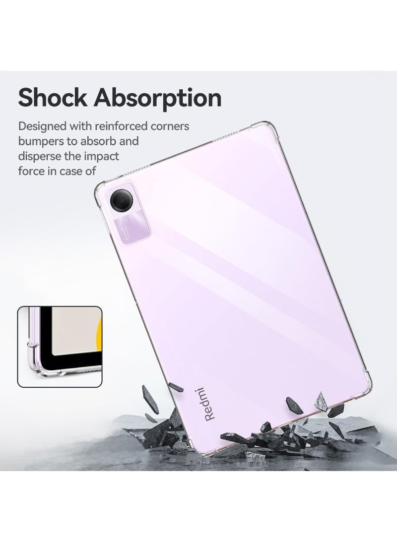 Rock Pow Compatible with Xiaomi Redmi Pad SE 11 Inch Clear Case - 2023 Release, Shockproof Flexible Cover Anti-Scratch Transparent TPU Protective Shell for REDMIPAD SE - Image 4