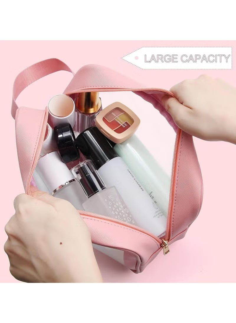Clear Toiletry Bag, 3 Pcs Makeup Cosmetic Bag Transparent Travel Wash Bag for Women And Girls (Multi Color - Image 4