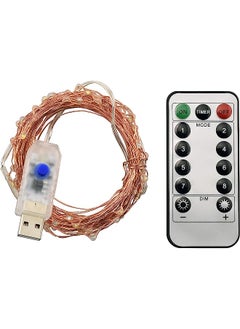 Karlling USB Powered Dimmable Waterproof 33ft LED String Lights Fairy Starry Decorative Lights for Patio,Wedding,Parties,Gate,Yard,Holiday Decorations with Remote Controller and Timer(Warm White)