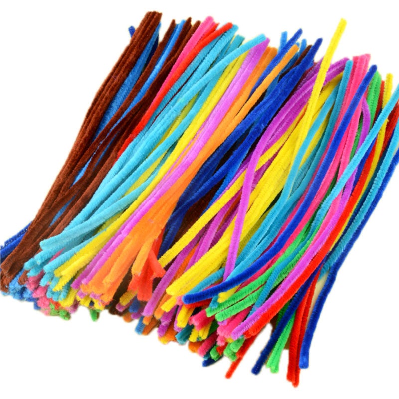 Mixed Color Hair Root Diy Materials Kidsren'S Educational Toys Tops Velvet Strips Kindergarten Handmade Twist Stick Bouquet - Image 2