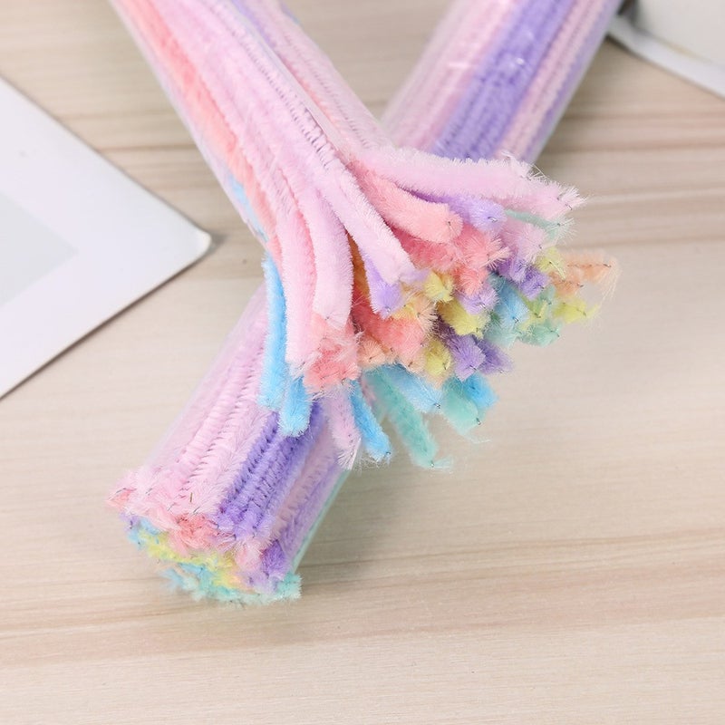 Mixed Color Hair Root Diy Materials Kidsren'S Educational Toys Tops Velvet Strips Kindergarten Handmade Twist Stick Bouquet - Image 4