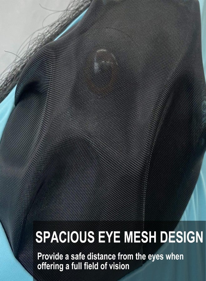 TARFEPA Stretchy Horse Fly Mask for Horses, Soft Lycra Equine Mesh Mask, Elasticity Horse Face Covering, Breathable&UV Protection, Pacific Blue, Cob - Image 4