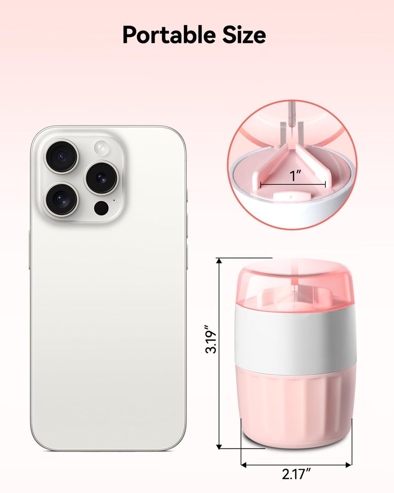 Cotatoc Pill Crusher Fine Powder - Cotatoc 3-in-1 Pill Crusher with Stainless Steel Grinding Pestle, Portable Pill Cutter and Crusher for Elderly and Pets (Pink) - Image 5