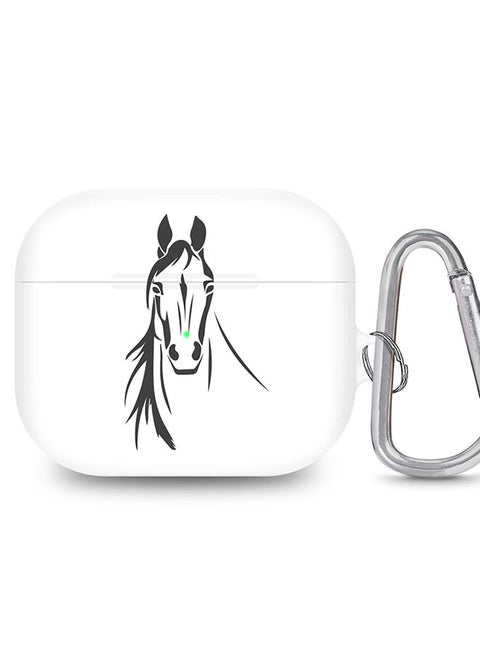 StylePods Case for Airpods 3rd Gen Case With Anti-Lost Keychain - Arabian Stallion