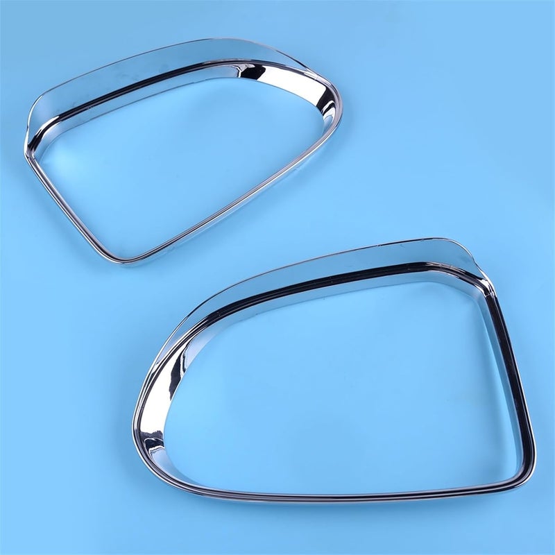 Wivplex Chrome ABS Car Rearview Mirror Rain Eyebrow Cover Trim - Image 2