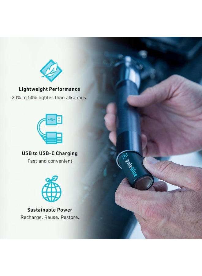 paleblue C Rechargeable Li-Ion Batteries (2-Pack) with USB-A to USB-C Cable; 1.5V, 5550mWh/3700mAh, Fast Charging Under 3.5 Hours, 1000+ Cycles, LED Charge Indicator, High-Capacity Lithium Batteries, No External Charger Needed - Image 3