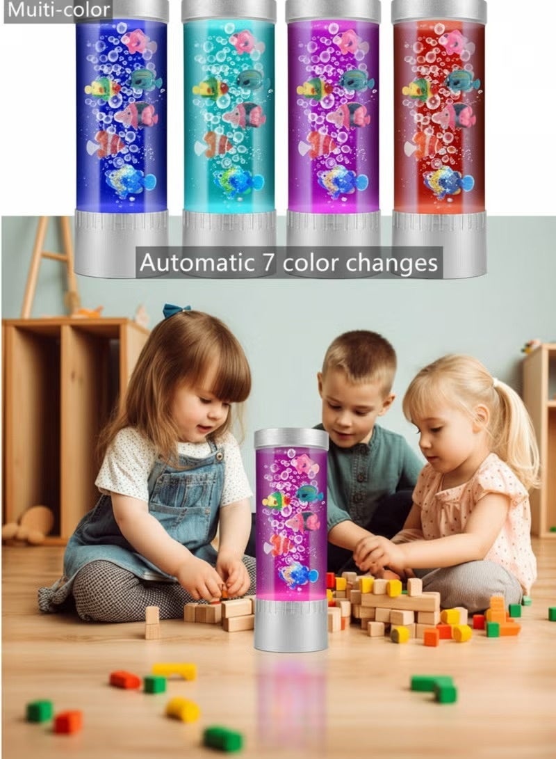 مصباح LED للأسماك والفقاعات بنظام ألوان RGB متغيرة (نمط مصباح الحمم البركانية) - مناسب لديكور غرف النوم وغرف الأطفال - Image 5