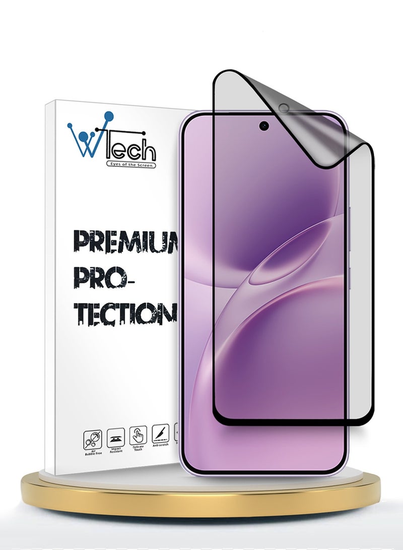 Wtech vivo V70 FE 5G 2026 Premium Nano Ceramic Full Glue Full Cover Matte Flexible Screen Protector (MSCNMN) - Clear/Black - Image 1