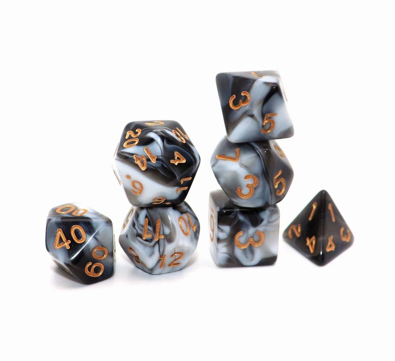 CREEBUY DND Dice Set, 6Pack 7 Die Polyhedral D&D Dice Sets with D20 D12 D10 D% D8 D6 D4 Compatible with Dungeons and Dragons Role Playing Games RPG MTG Table Games (42 Pieces) - Image 4