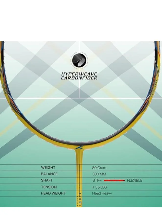 HUNDRED Hundred Atomic X 35 Spd Unstrung Badminton Racket With Full Cover