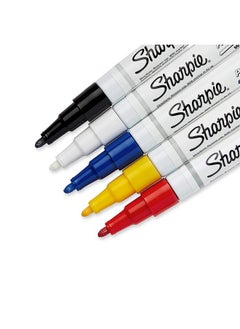 Sharpie Sharpie Oil-Based Paint Markers, Fine Point, Assorted Colors, 5 Count - Great for Rock Painting  - Image 3