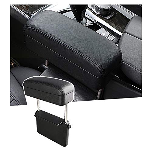 SKTU Auto Car Armrest Extender Support Elbow & Forearm Arm Wrist Rest Support Adjustable Height Comfort Pad Universal Fit for Most Car Models Center Console (Black with Organizer) - Image 1
