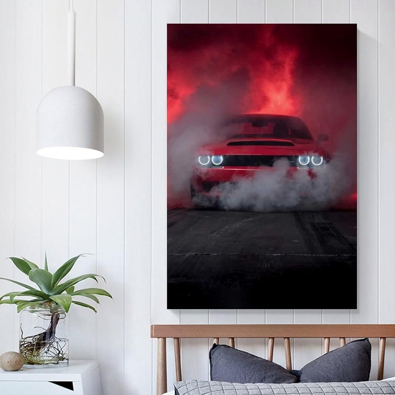 Maisuimaoyi ملصق سيارة ميسوماوي JDM - ملصق سيارة عضلية تشالنجر - فن قماش وديكور جدران - 12x18 بوصة (30x45 سم) - Image 5