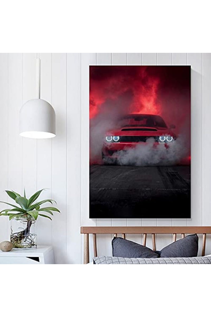 Maisuimaoyi ملصق سيارة ميسوماوي JDM - ملصق سيارة عضلية تشالنجر - فن قماش وديكور جدران - 12x18 بوصة (30x45 سم) - Image 4