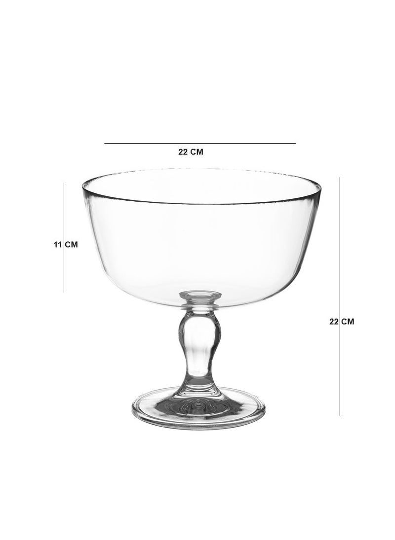 A Glass Serving Dish With A Base For Sweets, Fruits And Nuts, Multi-Use, Size 22*11*22 Cm - Image 5