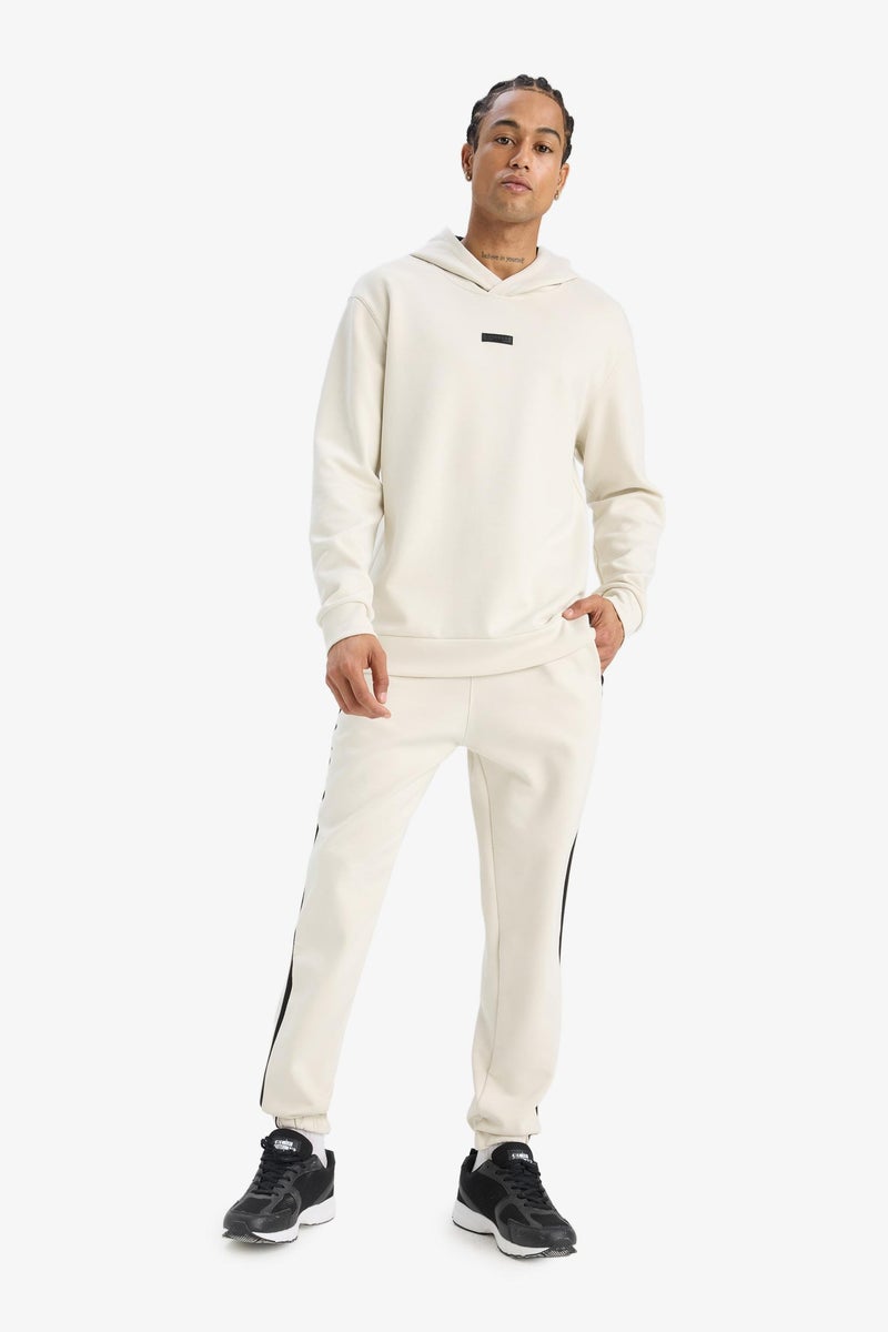 DeFacto Beige Man DeFactoFit Standard Fit Scuba Fabric Sports Jogger Sweatpants Casual - Image 2