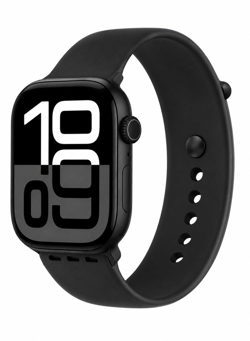 Smart Watch Series 11GPS 46mm Black Aluminium Case with Blue Cloud Sport Loop, Fitness Tracker, Heart Rate Monitor, Sports & Daily Use Watch - Image 1