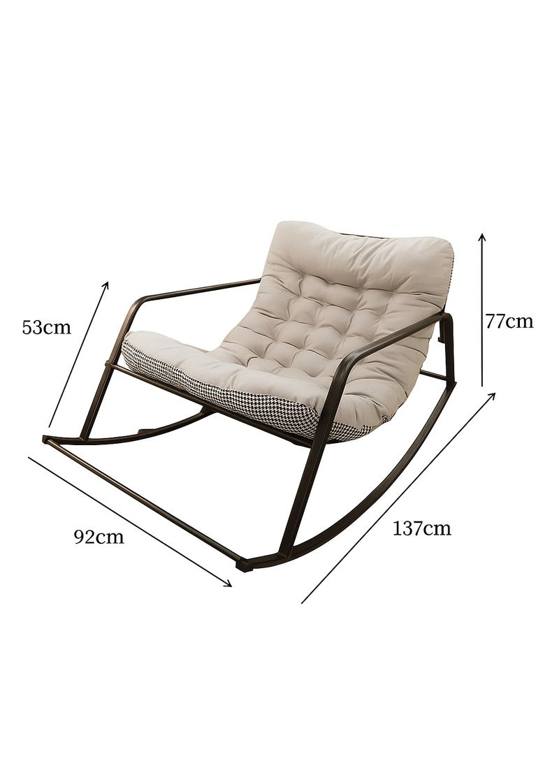 Y&D Double Living Room Lounge Chair, Outdoor Lazy Man Rocking Chair, Lawn and Camping Chair, Adult Chair with Seat Cushion, For Lawn, Backyard, Indoor, Garden (Grey)  - Image 5