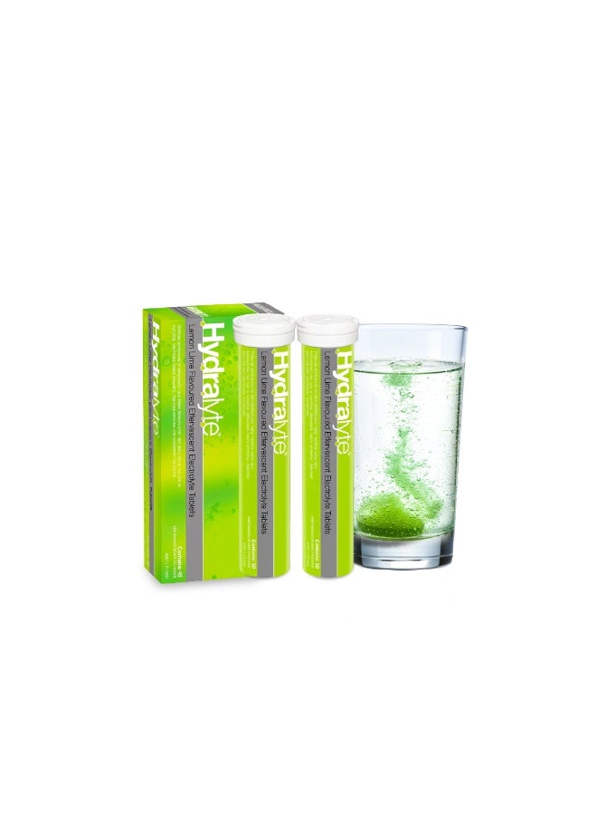 Hydralyte Twin Pack Electrolyte Effervescent Lemon Lime Flavoured 40-Tablets - Image 2