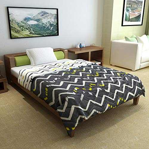 Divine Casa 120 GSM Microfiber Single Bed Comforter | Soft & Lightweight Reversible AC Blanket | All-Season 3-Layered Quilt | 230 x 140 cm, Slate - Image 3