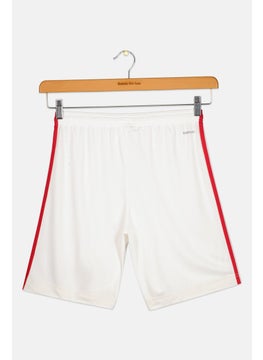 Adidas Kids Boy Sportswear Manchester United Football Shorts, White/Red  - Image 2