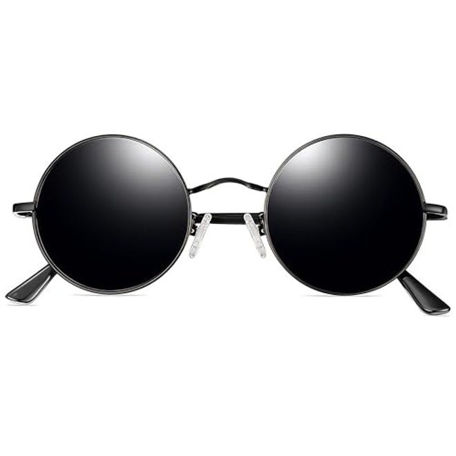 Joopin Round Polarized Sunglasses for Men and Women - UV400 Protection Retro Hippie Shades for Driving, Cycling, and Outdoor Sports