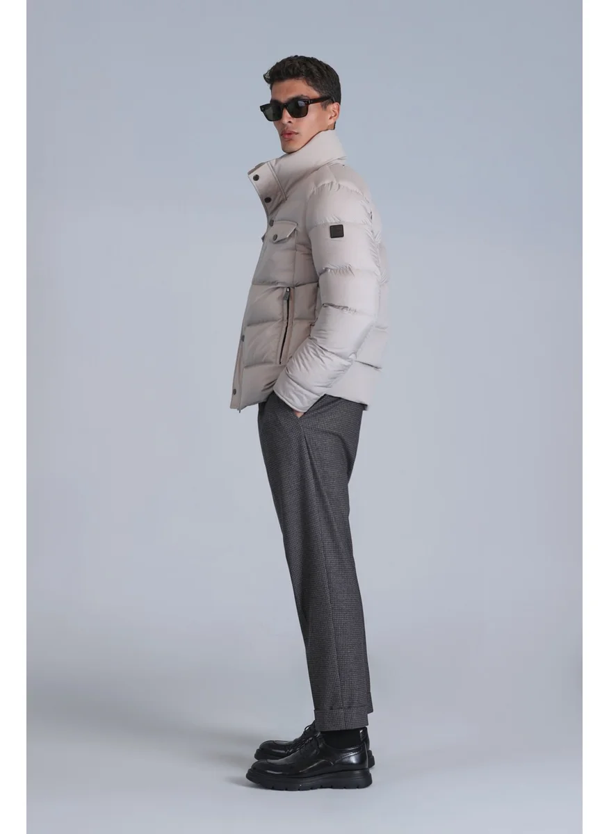 Lufian Genıus Goose Feather Men's Coat Beige