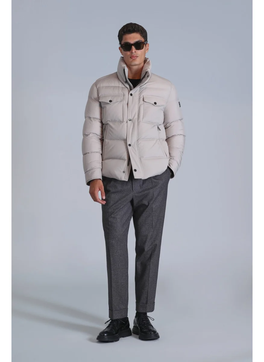 Lufian Genıus Goose Feather Men's Coat Beige