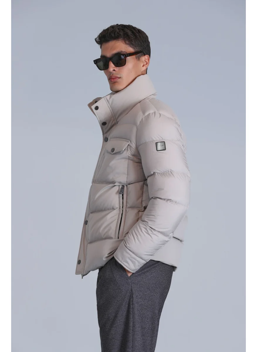 Lufian Genıus Goose Feather Men's Coat Beige