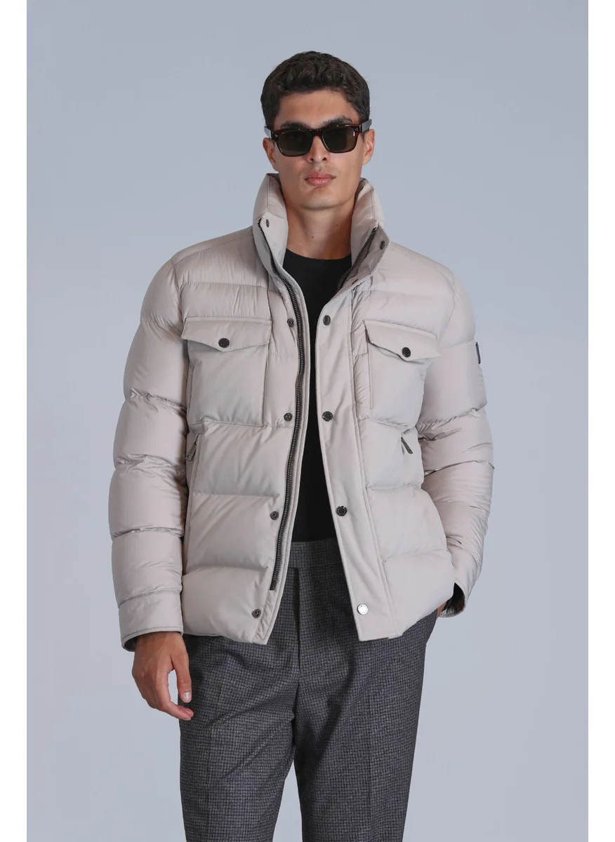 Lufian Genıus Goose Feather Men's Coat Beige