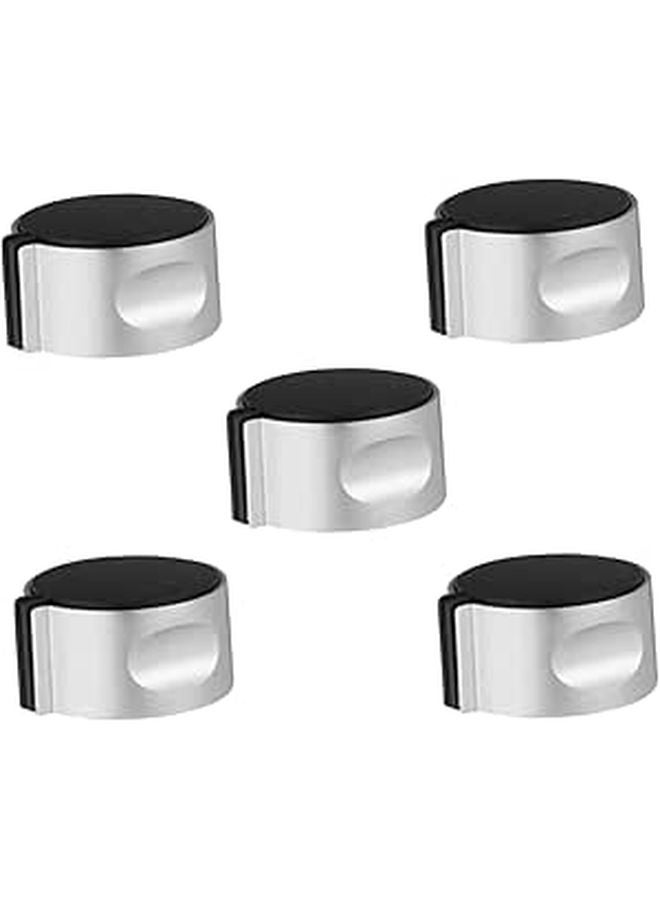 5PCS Round Metal Gas Stove Knob Replacement Sturdy Ignition Button Accessories - Image 1