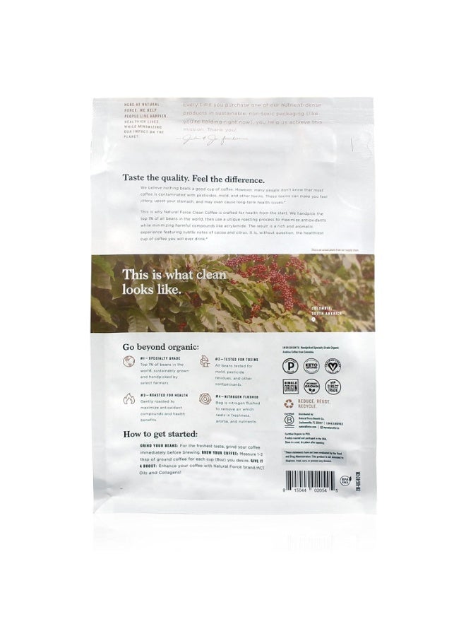 Natural Force Organic Clean Coffee Classic, Mold & Mycotoxin Free, Lab Tested for Toxins & Purity, Low Acidity, Incredible Taste & Aroma, , 12 oz - Image 4