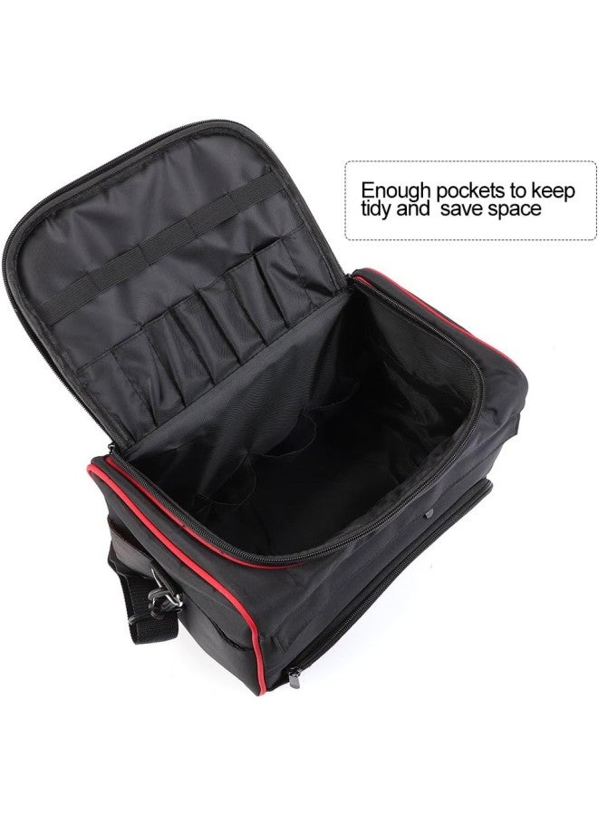 klarako Hairdressing Bag, Professional Large Storage Multi-function Portable Hairdresser's Salon Pouch Bag, Makeup Travel Home Hair Stylist Tool Bag Session Bag Large Mobile Hair Salon Kit Holder (Black)  - Image 2