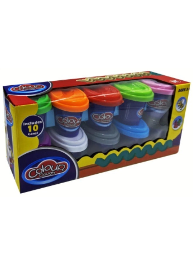 Colour Dough Play Dough Set For Kids, 10 Pieces - Image 1