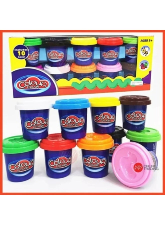Colour Dough Play Dough Set For Kids, 10 Pieces - Image 2