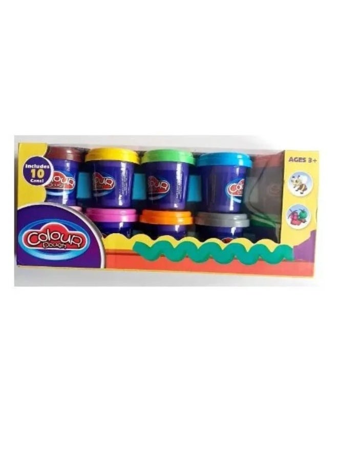 Colour Dough Play Dough Set For Kids, 10 Pieces - Image 3