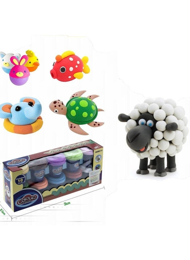 Colour Dough Play Dough Set For Kids, 10 Pieces - Image 4