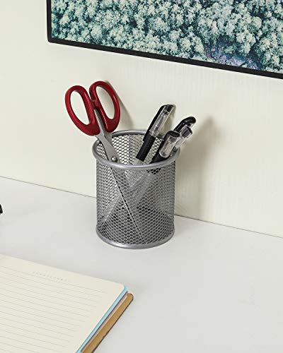 EasyPAG Silver Pen Holder for Desk 2 Pack Metal Pen Holder Organizer Pencil Cup Holder for Home, Office, Classroom, School - Image 5