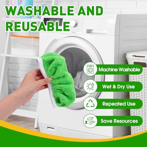 NEOACT 14Pcs Reusable Microfiber Mop Pads Compatible with Sweeper Mops,Dry Sweeping Cloths & Wet Mopping Pads Refills,Washable Mop Pads for Floor Cleaning - Image 4