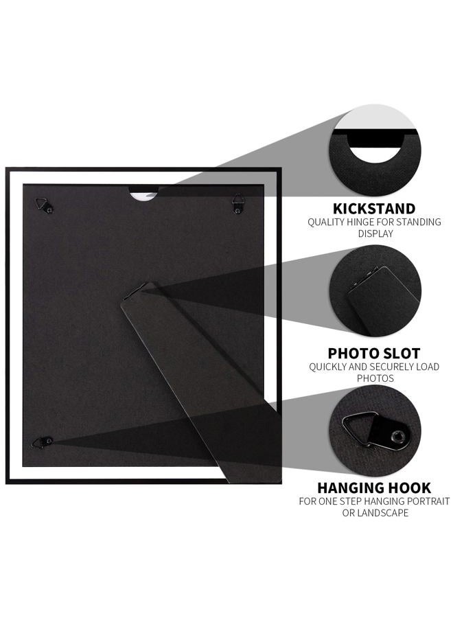 IZIDDO 5x7 Picture Frames Set of 4,Black Glass Photo Frame,for Wall Mount or Tabletop Standing,Gift Picture Frame, Horizontally or Vertically (5x7, Black) - Image 5