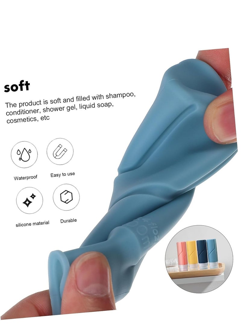 SYOSI 4pcs Lotion Toiletry Bottles Travel Bottles For Toiletries Containers Empty Travel Size Bottles Travel Shampoo Bottles Lotion Silica Gel Filling Conditioner - Image 2